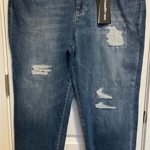 Karl Lagerfeld Men's Blue Distressed Jeans